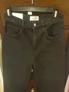 NWT Joe's Jeans The Margot Cropped Straight Leg High Rise Black Denim Jeans 27